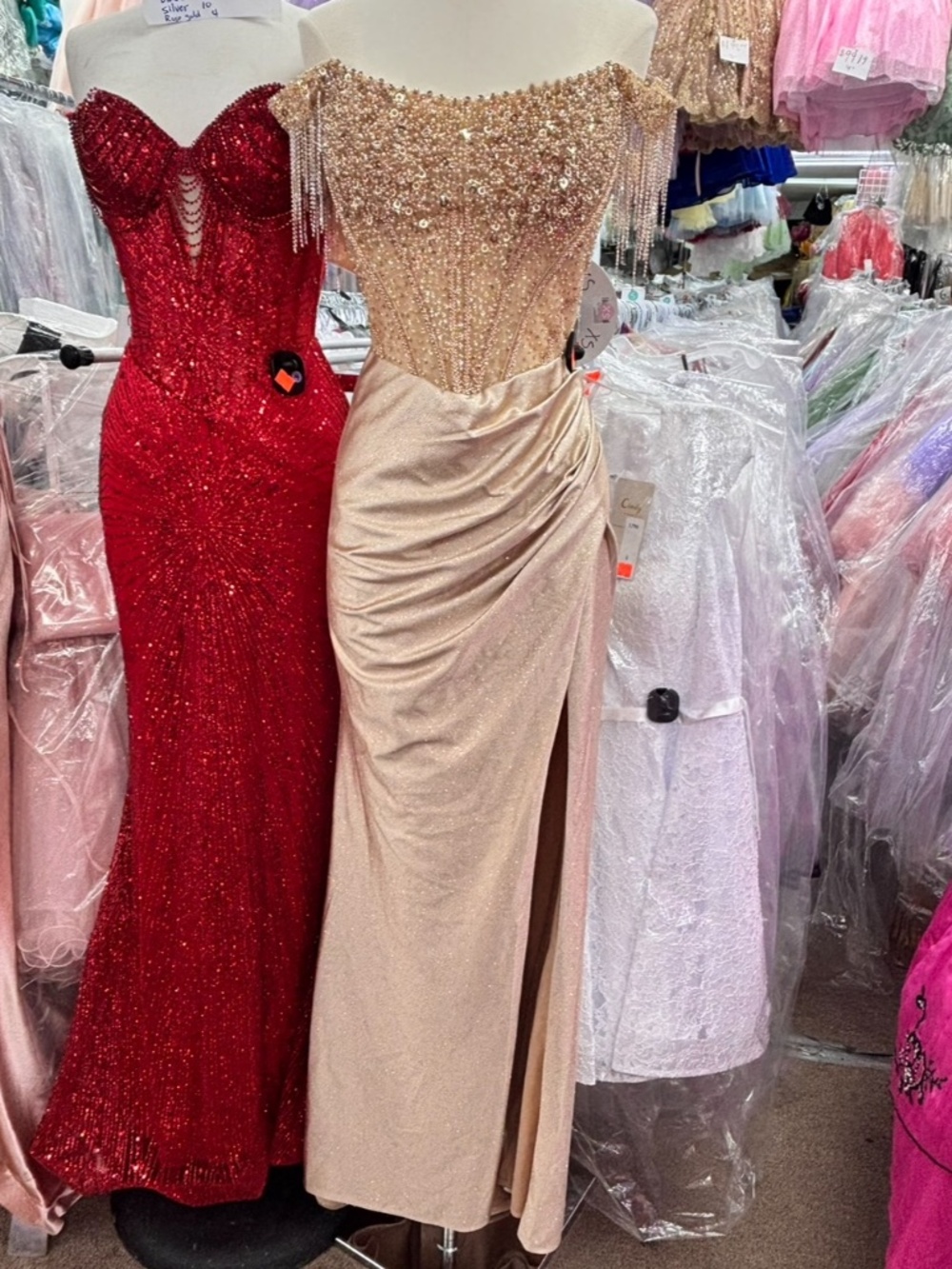 Gold formal dress